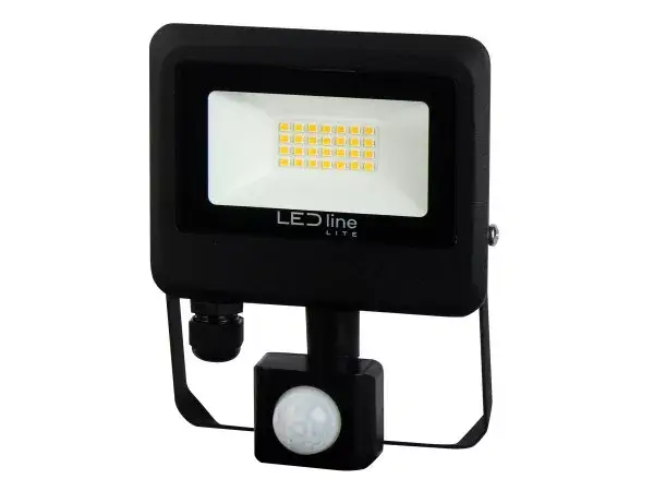 Ajánlat PHOTON mozgásérzékelős LED-reflektor, 120°, IP65, 20 W, Természetes fehér, fekete LL-203488 LED line
