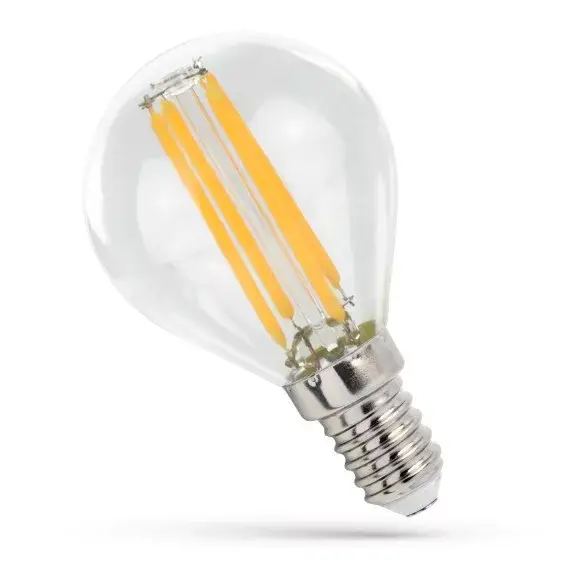 E14 LED-fényforrás, 4 W, filament, Meleg fehér WW 2700K 500lm, WOJ14071 SpectrumLED Különleges ajánlat