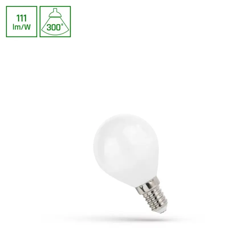 E14 LED-fényforrás, 5.5 W, filament, Meleg fehér WW 2700K 610lm, WOJ14394_5_5W SpectrumLED Akció