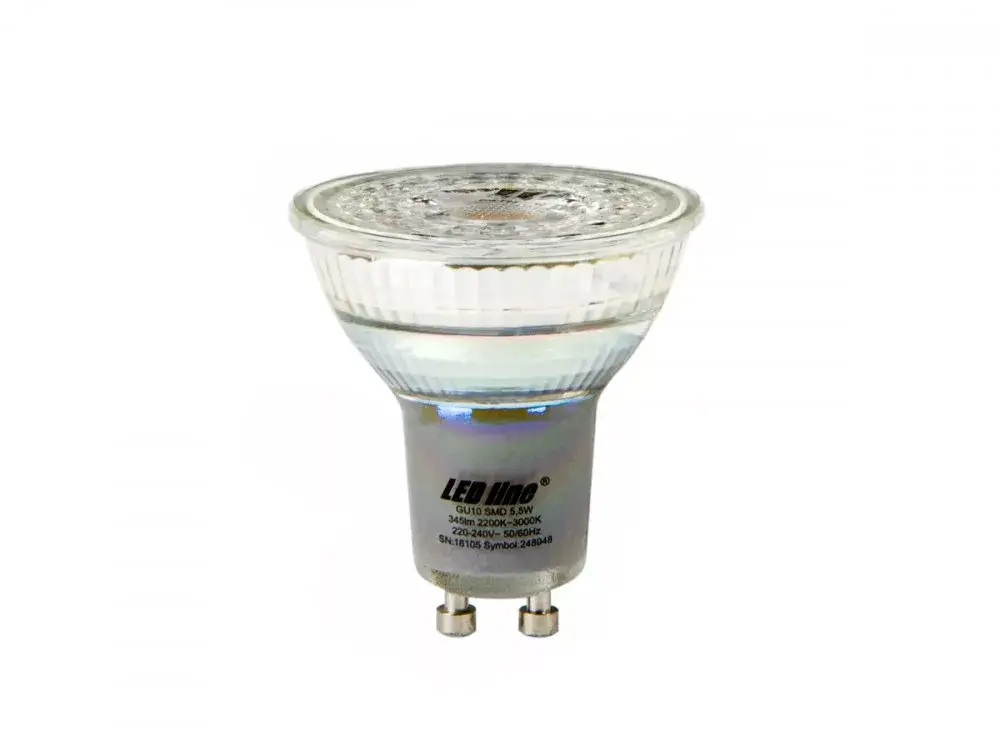 Kihagyhatatlan ajánlat GU10 LED-fényforrás, 5.5 W, szabályozható, Szabályozható színhőmérséklet WW 2200/3000K 345lm, LL-248948 LED line