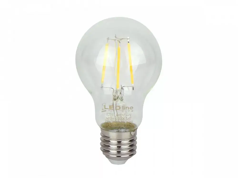 Csak ma E27 LED-fényforrás, 4 W, filament, Meleg fehér WW 2700K 480lm, LL-202245 LED line