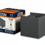 Újdonság LEDline LEDOM Outdoor wall mounted luminaire LED 2x3W 3000K IP54 gray CUBE LL-478160 LED line