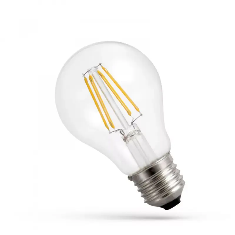 E27 LED-fényforrás, 8,5 W, filament, Meleg fehér WW 2700K 1100lm, WOJ14595 SpectrumLED Akció