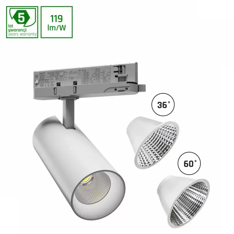 ANDROMEDA Ra>90 15-27W NW 230V 36, 60deg IP20 74x170x170 white 5y warranty with power change SLI033022NW_PW SpectrumLED Végkiárusítás