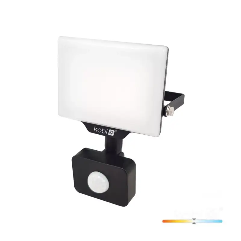 DELYO MHNC LED-reflektor, 110°, IP54, 20 W, Természetes fehér, fekete KOBI-004236 KOBI Alacsony ár