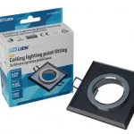 Ceiling lighting point fitting RIA glass square black LAB-20-1220-19 LED Labs Rendeld meg most