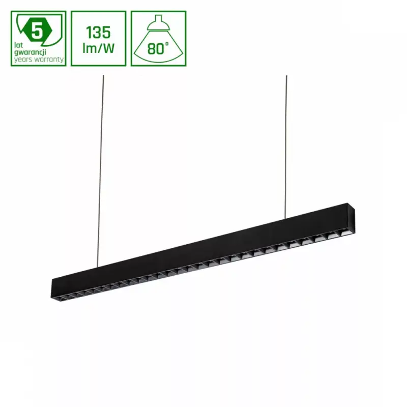 ALLDAY INSPIRE ONE DARK LIGHT Lineáris lámpa, 30W, 80°, IP20, szabályozható, Meleg fehér, fekete, 5 év garancia WOJP10538 SpectrumLED Gyors szállítás