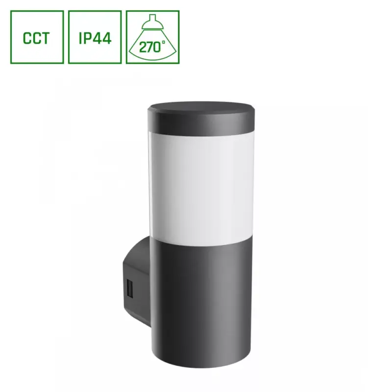 STELLA COLUMN WALL GU10 6W CCT 230V 270DEG IP44 IK08 100X120X245MM BLACK ROUND FACADE LAMP SLI003057CCT_PW SpectrumLED Akciós ár