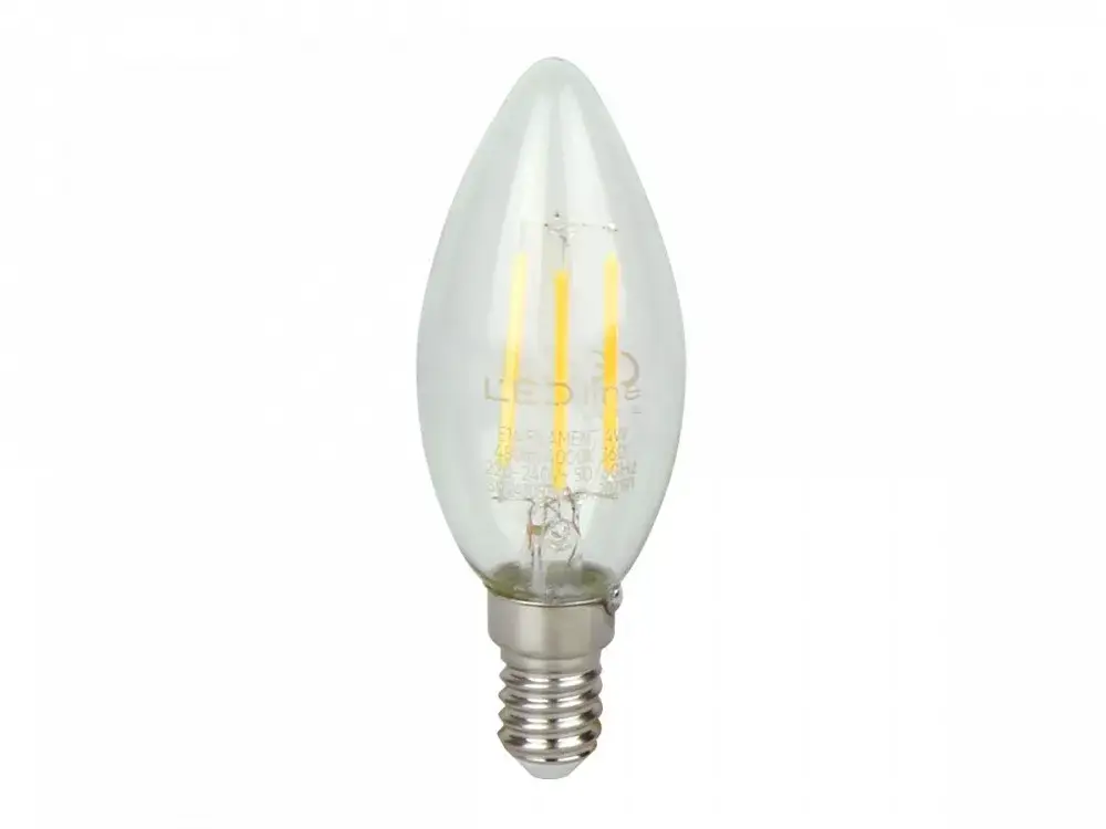 Legkelendőbb E14 LED-fényforrás, 4 W, filament, Természetes fehér NW 4000K 480lm, LL-202191 LED line