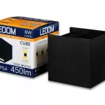 Azonnali szállítás LEDline LEDOM Outdoor wall mounted luminaire LED 2x3W 3000K IP54 black CUBE LL-478146 LED line