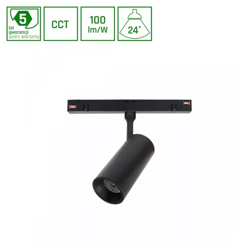 SYSTEM SHIFT CCT - SPOT M/L TRACKLIGHT 55x120x163mm 12W 24ST BLACK 5Y WARRANTY WLD40088_CCT SpectrumLED Különleges ajánlat