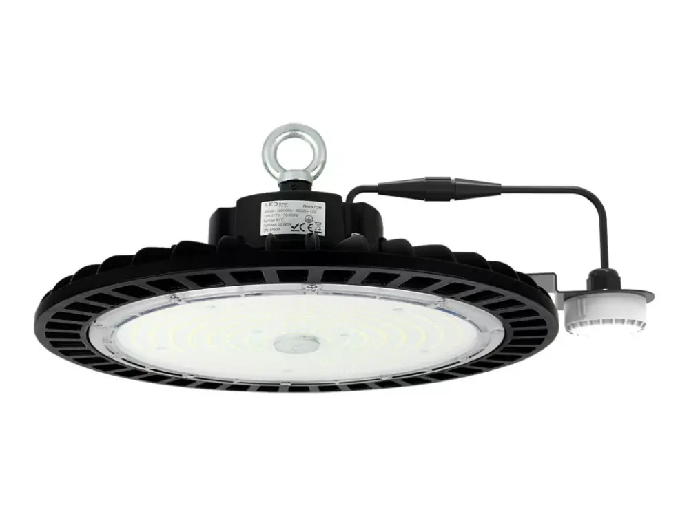 PHANTOM Csarnokvilágító, 90°, IP65, IK08, 200 W, Természetes fehér, fekete, 5 év garancia LL-219274 LED line Vedd meg most