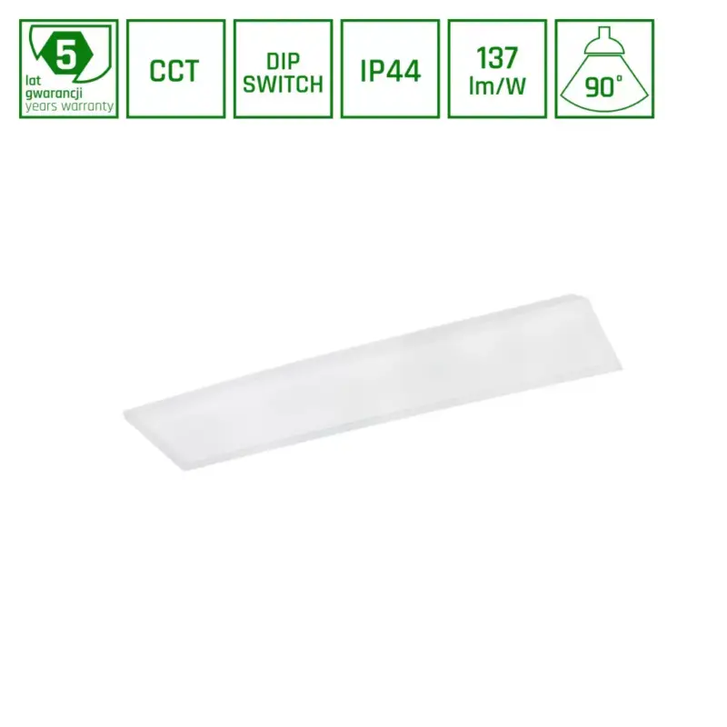ALGINE Backlight LED-panel, 26/36 /46 W, IP44, UGR<19, 300x1200 mm, Szabályozható színhőmérséklet, 5 év garancia SLI035083CCT_PW_IP44 SpectrumLED Azonnali szállítás