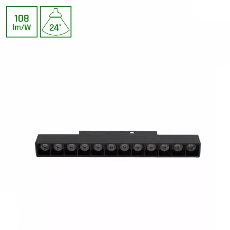 SYSTEM SHIFT BASIC - GRID S LINEAR LUMINAIRE 220MM 12W 3000K BLACK WLD70010WW SpectrumLED Biztonságos fizetés