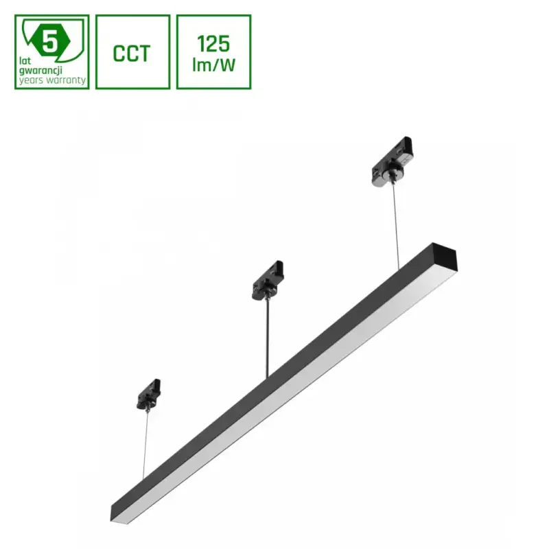 Legnépszerűbb ALLDAY BASIC Lineáris lámpa, 40W, 115°, IP20, Szabályozható színhőmérséklet, fekete, 5 év garancia SLI047301CCT_PW_3F_ZWI SpectrumLED