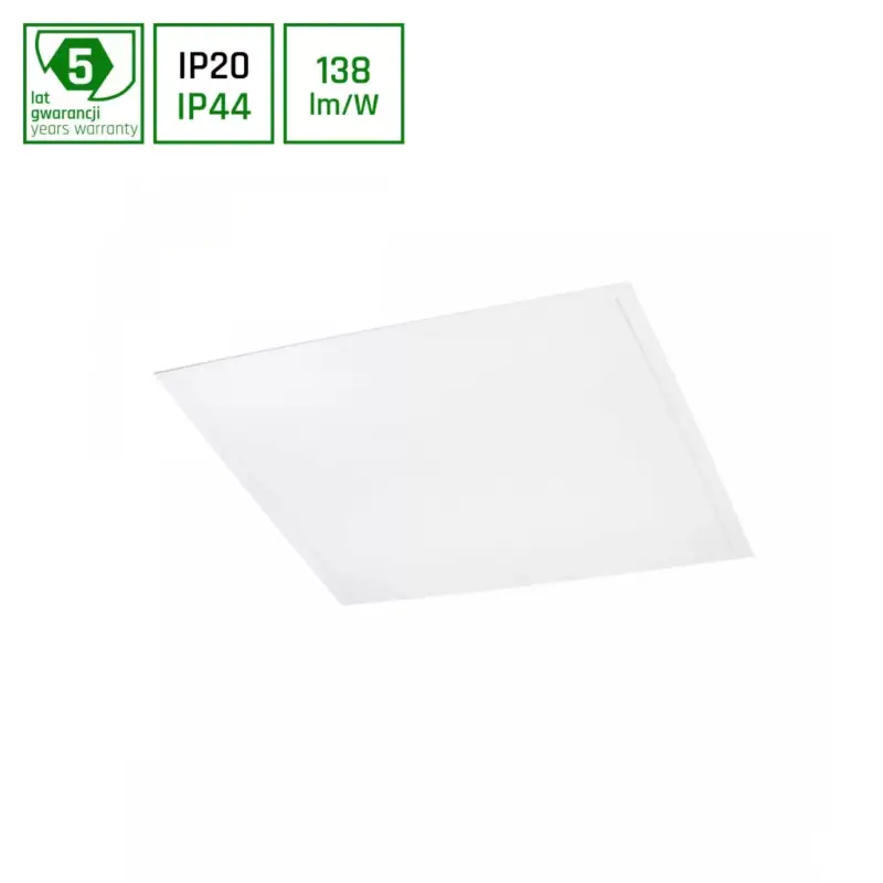Olcsóbb ALGINE LED-panel, 40 W, IP20/IP44, 600x600 mm, Természetes fehér, 5 év garancia SLI035056NW_PW_DI_IP44 SpectrumLED