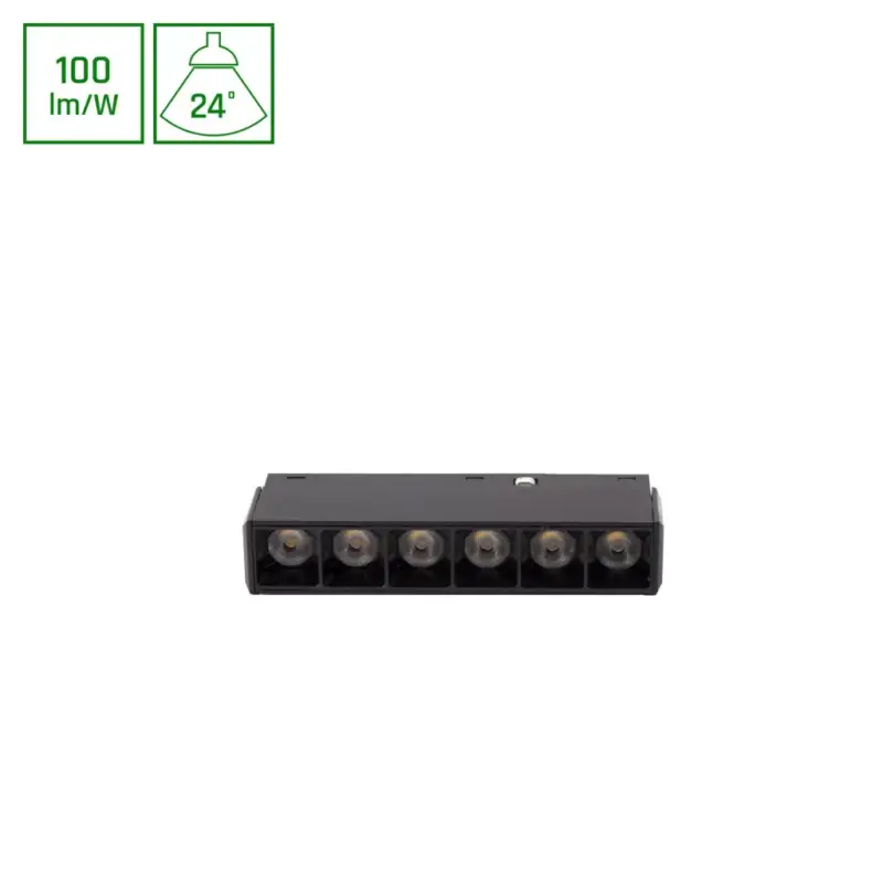 Végkiárusítás SYSTEM SHIFT BASIC - GRID XS LINEAR LUMINAIRE 110MM 6W 4000K BLACK WLD70028NW SpectrumLED