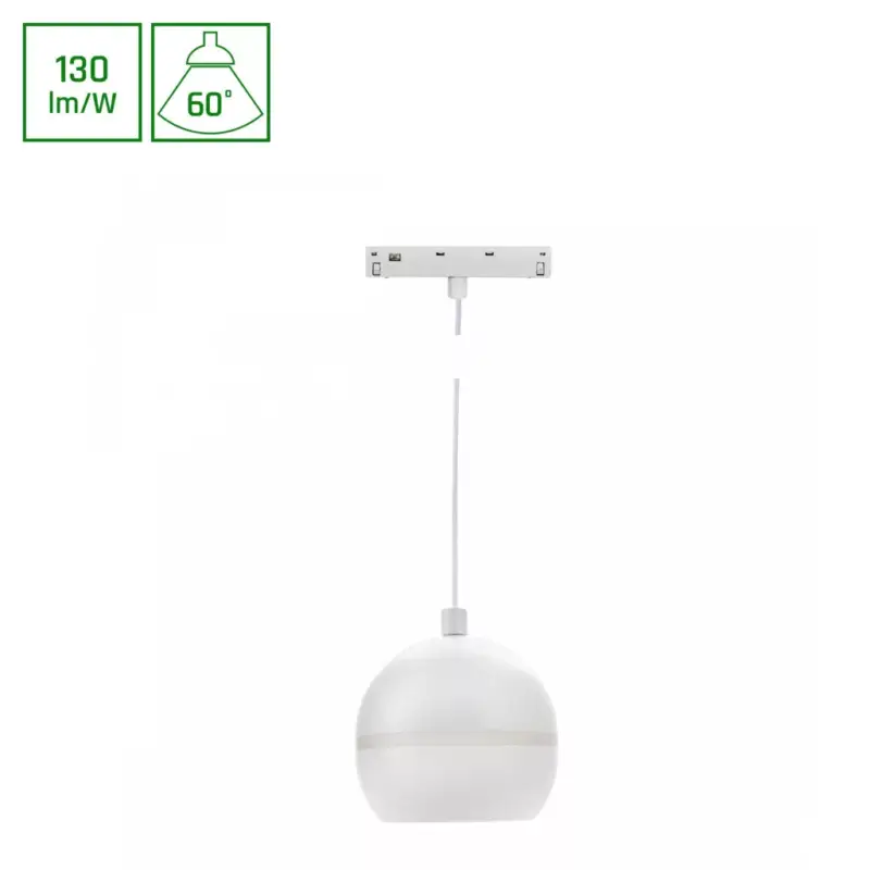 Árcsökkenés SYSTEM SHIFT BASIC - GLOBE P RING BALL LUMINAIRE SUSPENDED 90MM 10W 4000K WHITE WLD70049NW SpectrumLED