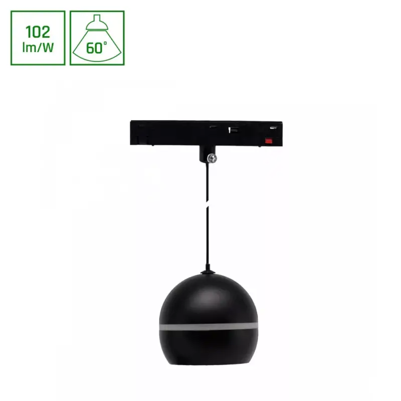 Biztonságos vásárlás SYSTEM SHIFT BASIC - GLOBE P RING BALL LUMINAIRE SUSPENDED 90MM 10W 2700K BLACK WLD70033WW SpectrumLED