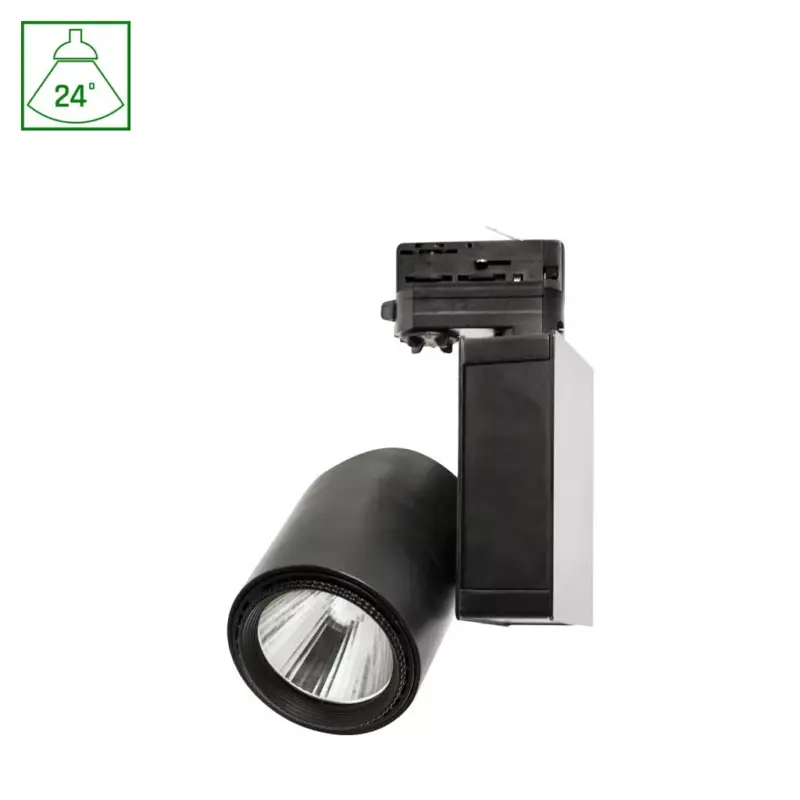 Népszerű MADARA COB háromfázisú sínes lámpa, 30W, 24°, CRI 80, Fekete SLI033017WW_BLACK SpectrumLED