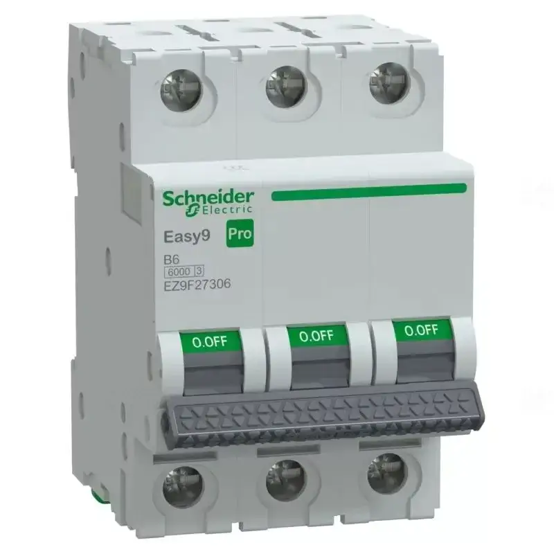 Utolsó esély EASY9 PRO Kismegszakító, 3P, B, 6A 3 pólusú EZ9F27306 Schneider