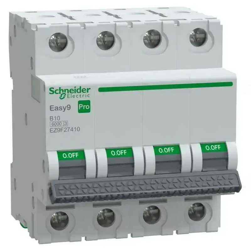 Népszerű EASY9 PRO Kismegszakító, 4P, B, 10A 4 pólusú EZ9F27410 Schneider