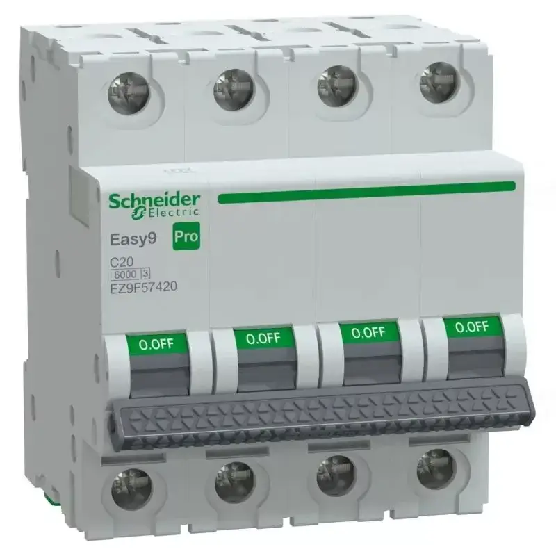 EASY9 PRO Kismegszakító, 4P, C, 20A 4 pólusú EZ9F57420 Schneider Vásárlói kedvenc