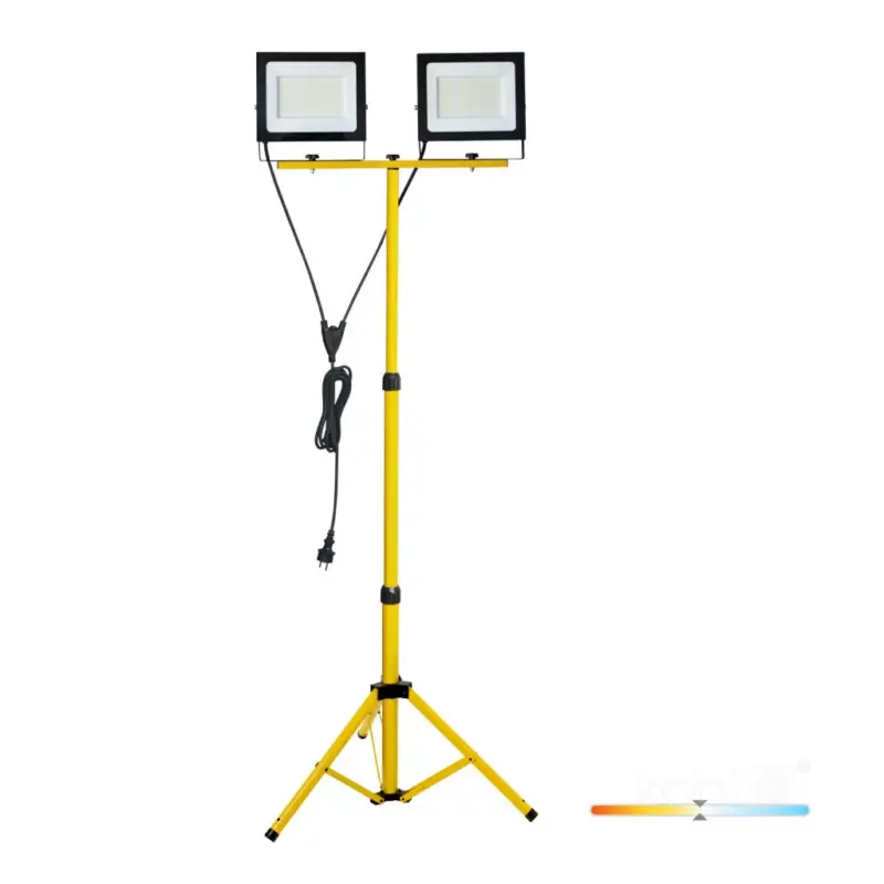 Biztonságos fizetés TIGRA TRIPOD LED-reflektor, 110°, IP54, 200 W, Természetes fehér, fekete