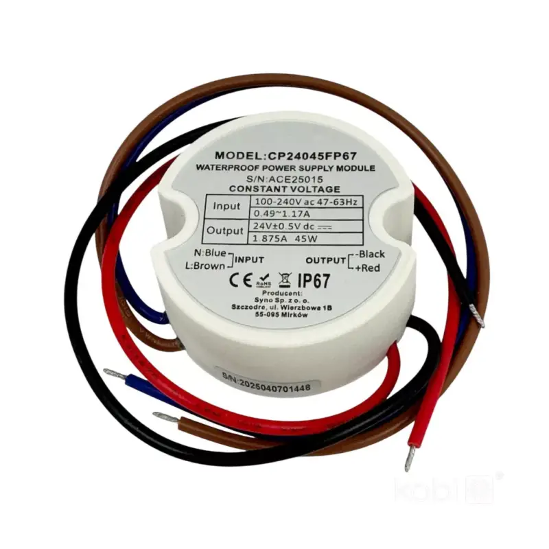 Szuper ajánlat Hermetic LED Power Supply 24V 45W 1,88A IP67