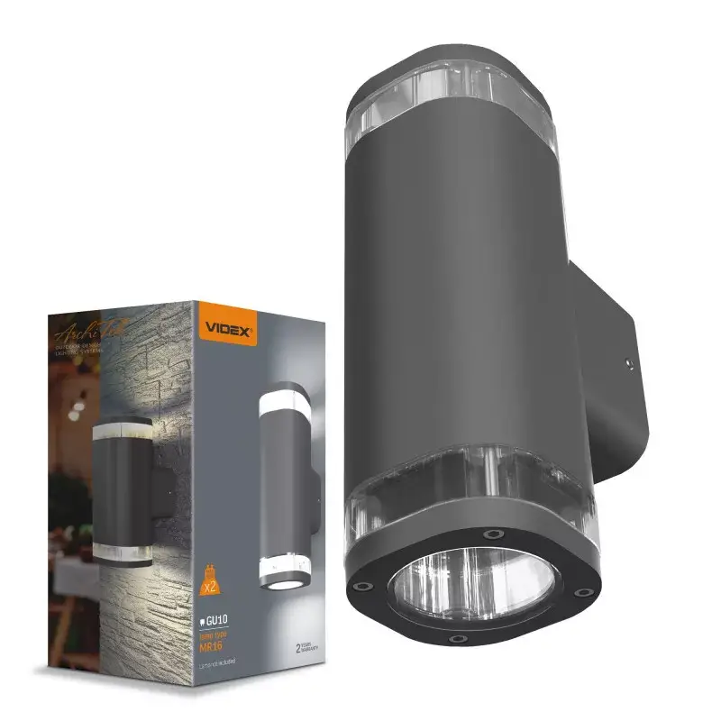 Rendeld meg most Facade double-sided luminaire VIDEX-2XGU10-BRUNO-GRAY