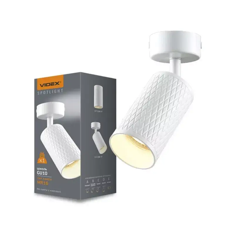 Wall and ceiling spotlight luminaire VIDEX-GU10-GRANT-WHITE Árengedmény