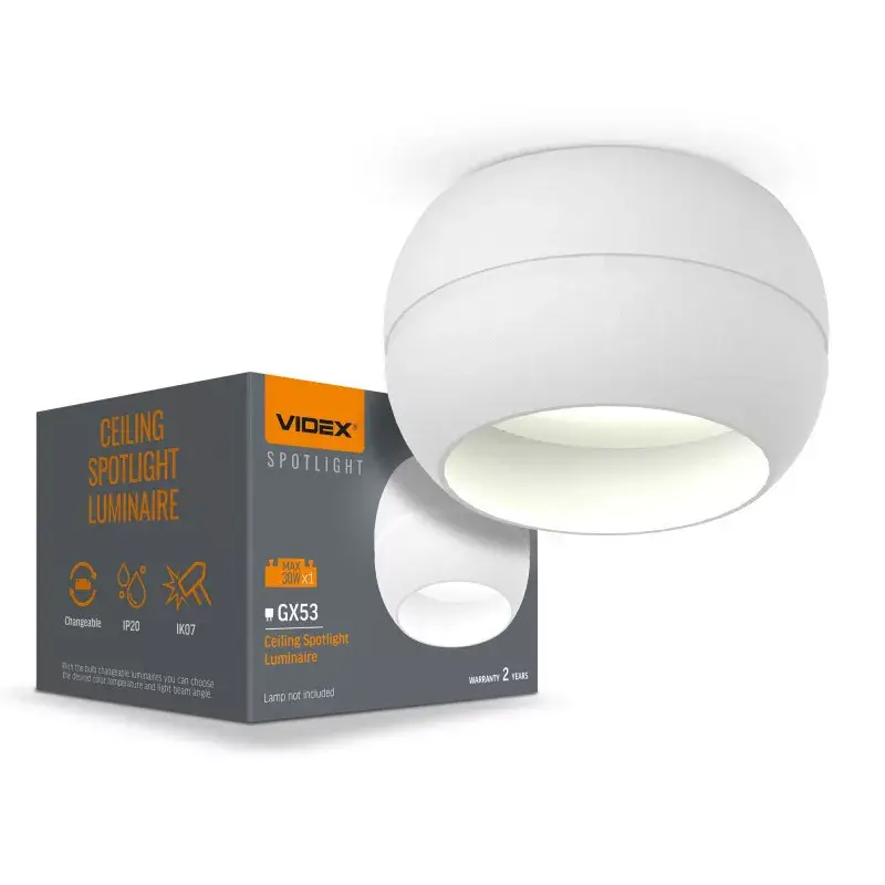 Ceiling spotlight luminaire VIDEX for GX53 lamp VL-SPF16A-W Vásárlói kedvenc
