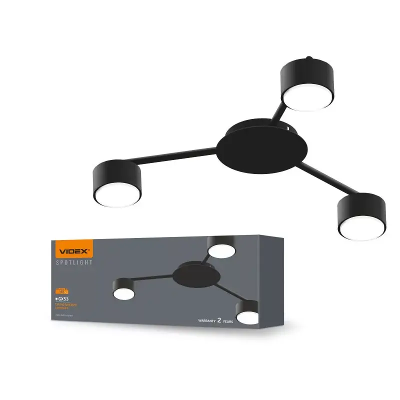 Ceiling spotlight luminaire VIDEX for 3xGX53 lamp VL-SPF20B-B Utolsó esély